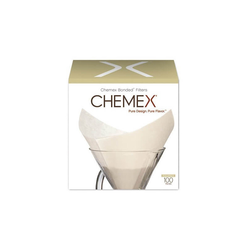  Boite de 100 filtres blancs pour cafetière Chemex 6/8 tasses
