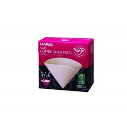Paquet de 100 filtres naturels Hario pour Dripper 1/2 tasses 