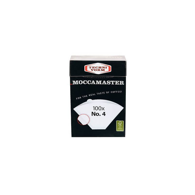 Boîte de 100 filtres à café N°4 Moccamaster, vendus par 20
