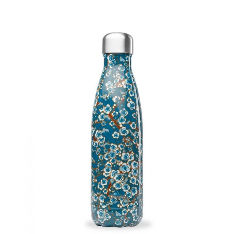 Bouteille Isotherme Inox Flowers Bleu 500 ml