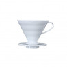 Dripper Hario V60 en céramique blanc 1/4 tasses
