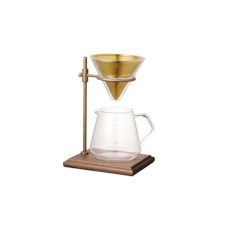 Kit Station Slow Coffee Bois et Or 4 tasses Kinto Kinto - 1