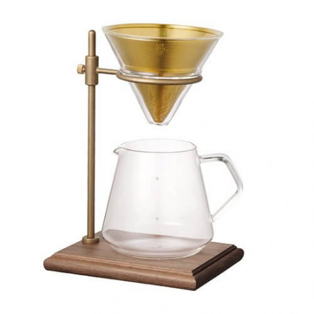 Kit Station Slow Coffee Bois et Or 4 tasses Kinto Kinto - 1