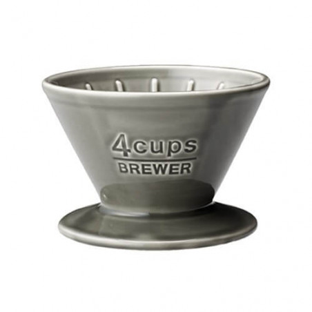 Dripper Kinto en porcelaine gris 4 tasses Kinto - 1