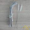 Pailles Inox Courbées réutilisables  - Sachet de 10 PailleInox - 1