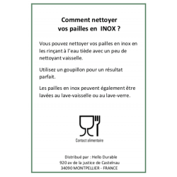Pailles Inox Courbées réutilisables  - Sachet de 10 PailleInox - 6