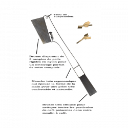 Brosse Double pour moulin à café PALLO - 2