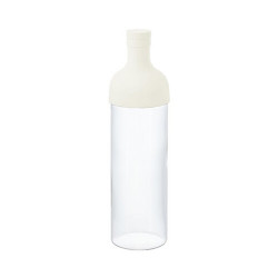Bouteille en verre - bouchon blanc avec filtre à thé Hario - 1