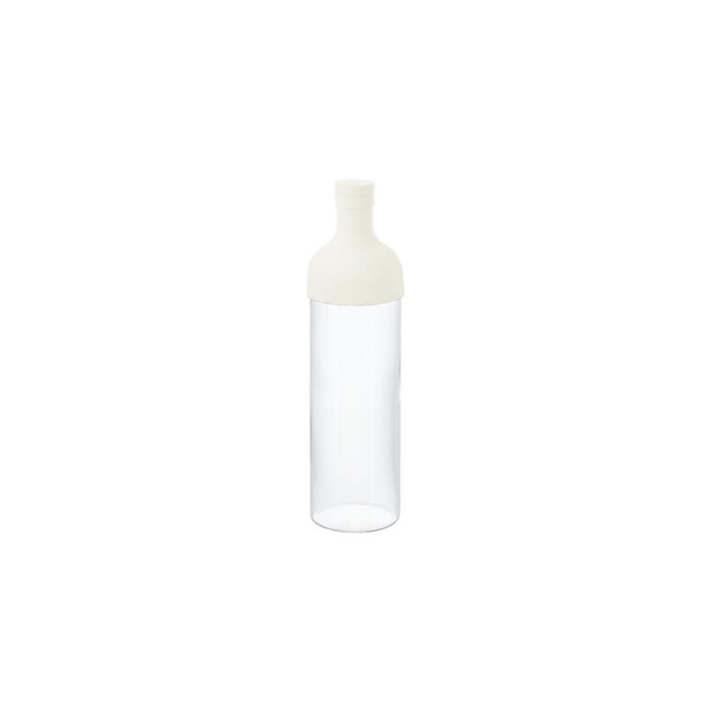 Bouteille en verre - bouchon blanc avec filtre à thé Hario - 1