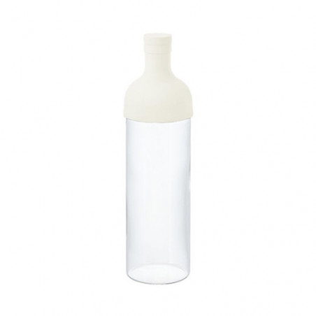 Bouteille en verre - bouchon blanc avec filtre à thé Hario - 1