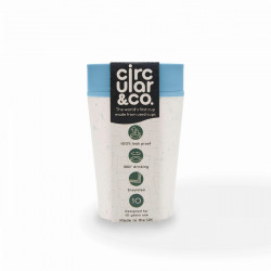 Tasse en matière recyclée - Circular & Co - 350 ml - blanche et bleue Circular & Co - 1