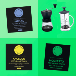 Kit découverte Easy Brew - French Press Basic + moulin - Grains - 2 tasses  - 1