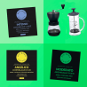 Kit découverte Easy Brew - French Press Basic + moulin - Grains - 2 tasses  - 1