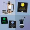 Kit découverte Easy Brew - French Press Cuivre + moulin - Grains - 8 tasses  - 1