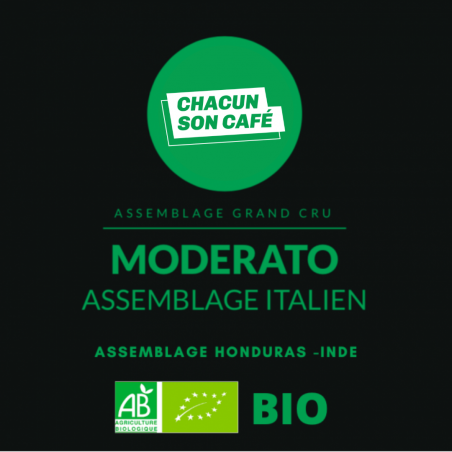 Café en Grains Moderato Équilibré Bio - 250 g Chacun Son Café - 1