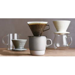 Dripper Kinto en porcelaine blanc 2 tasses Kinto - 3