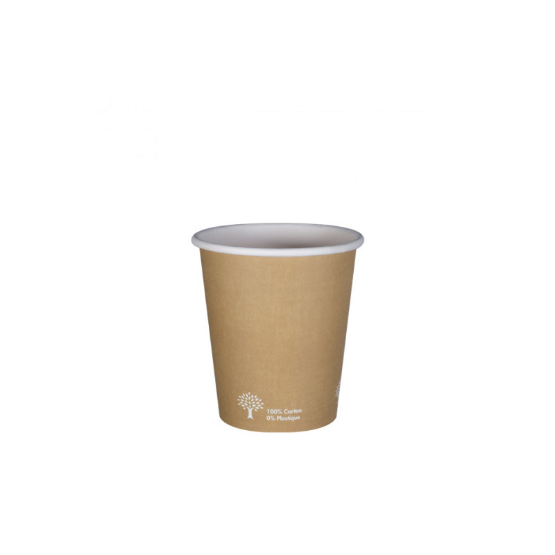 Gobelet Carton Kraft biodégradable 25cl sac de 50 Thouy - 1
