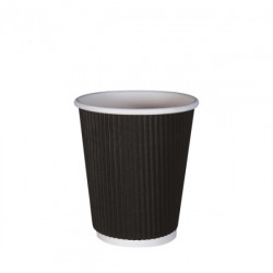 Gobelet carton double paroi noir 25 cL sac de 25 Thouy - 1
