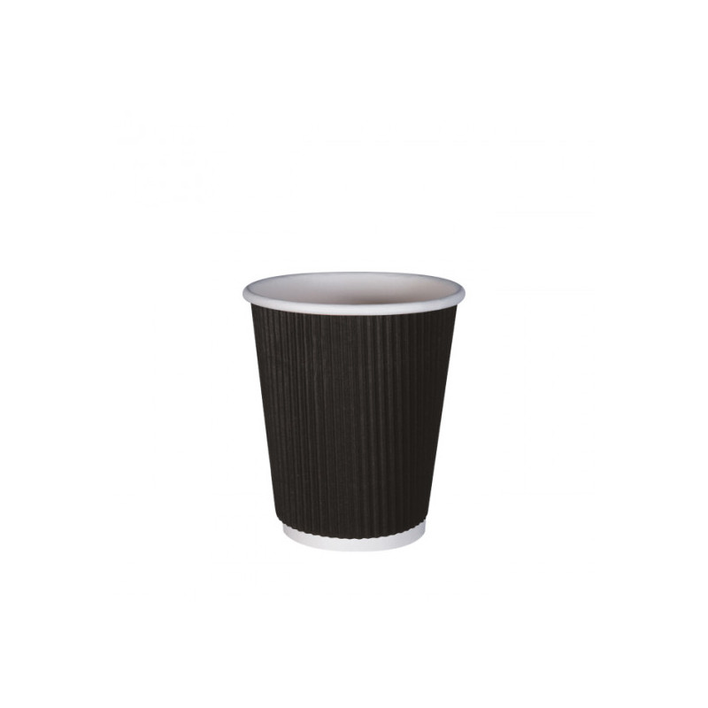 Gobelet carton double paroi noir 25 cL sac de 25 Thouy - 1