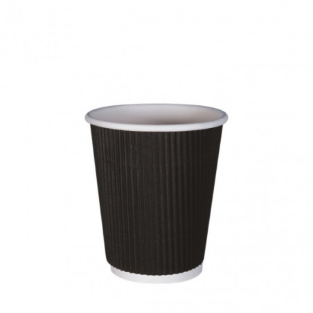 Gobelet carton double paroi noir 25 cL sac de 25 Thouy - 1