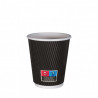 Gobelet carton double paroi noir 25 cL sac de 25 Thouy - 2