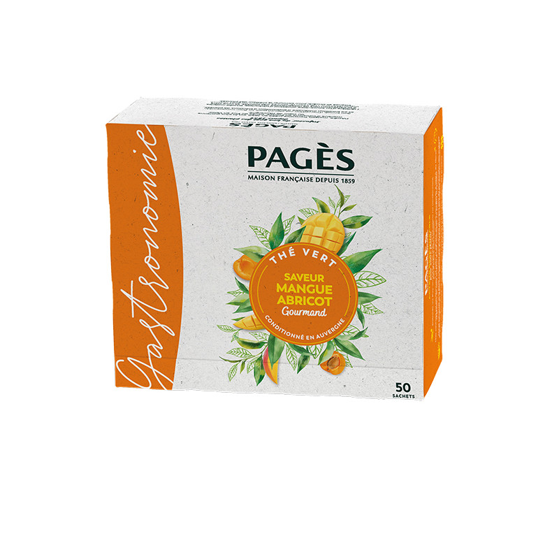 Thé vert Mangue Abricot - conventionnel Pagès 50 sachets Pagès - 2
