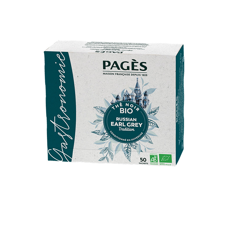 Thé noir BIO Earl Grey Russian Pagès 50 sachets Pagès - 1