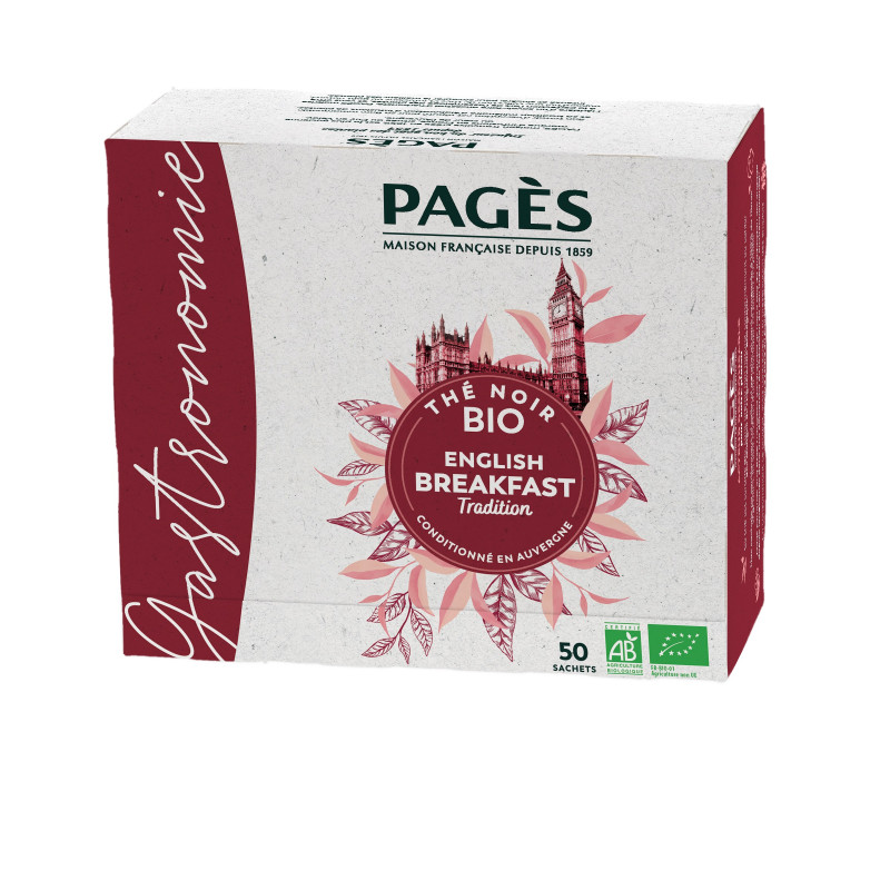 Thé noir BIO English Breakfast 50 sachets Pagès - 1