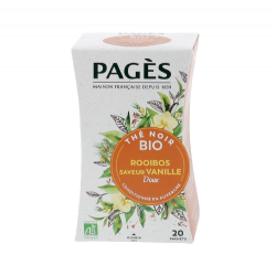 Thé noir Rooibos BIO saveur vanille 24 sachets Pagès - 1