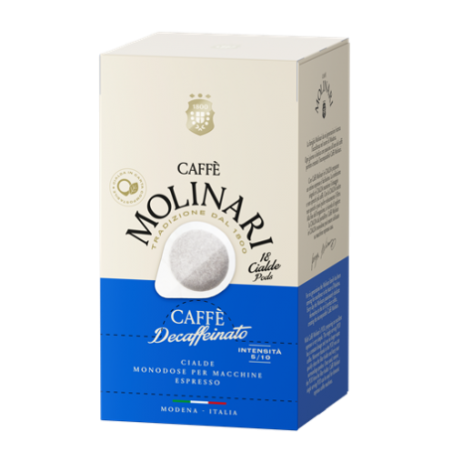 Café en Dosette ESE : Molinari Décaféiné Expresso - Boîte de 18 - Chacun Son Café