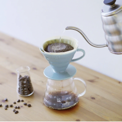 Dripper Hario V60 en céramique bleu turquoise 1/4 tasses Hario - 2
