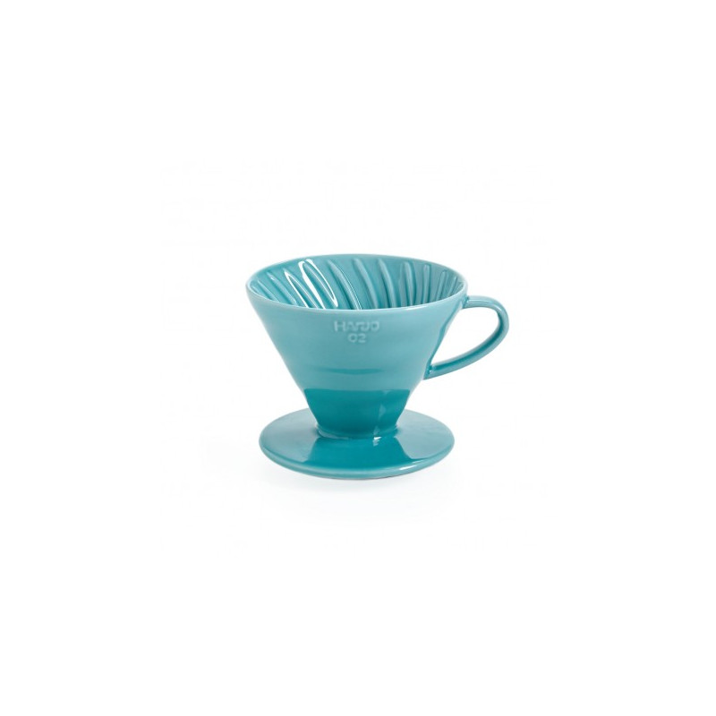 Dripper Hario V60 en céramique bleu turquoise 1/4 tasses Hario - 1