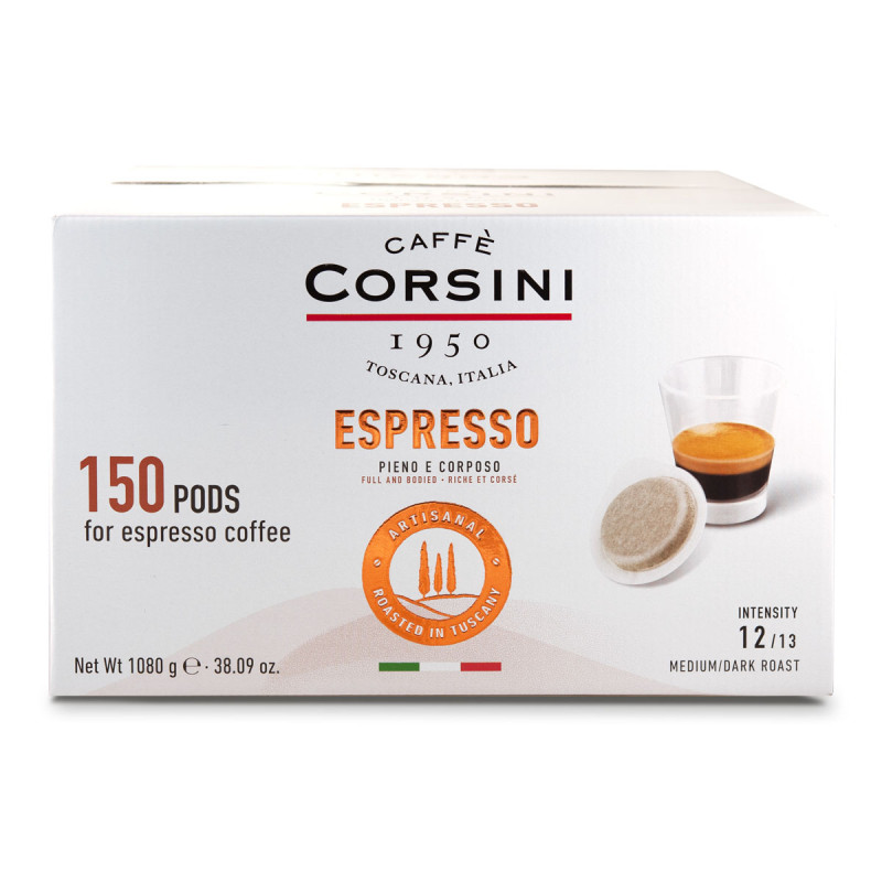 Café en Dosette ESE : Corsini Espresso - Carton de 150 - Chacun Son Café
