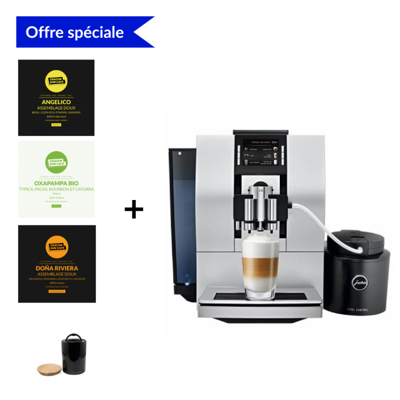 Expresso broyeur Jura Z6 Argent + Coffret cadeau découverte café offert (valeur 148€)