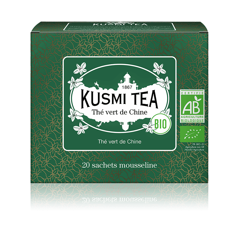 Thé vert de Chine Bio Kusmi Tea - Etui 20 sachets mousseline - 40gr